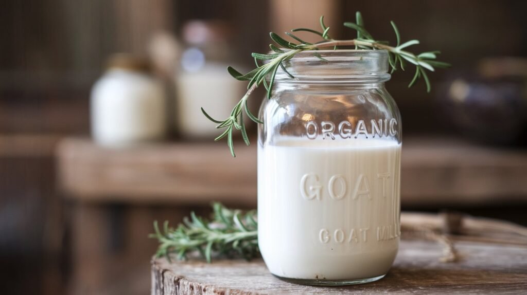 Leche de cabra de origen ecológico
